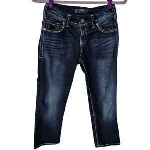Silver Suki Flap Capri Jeans